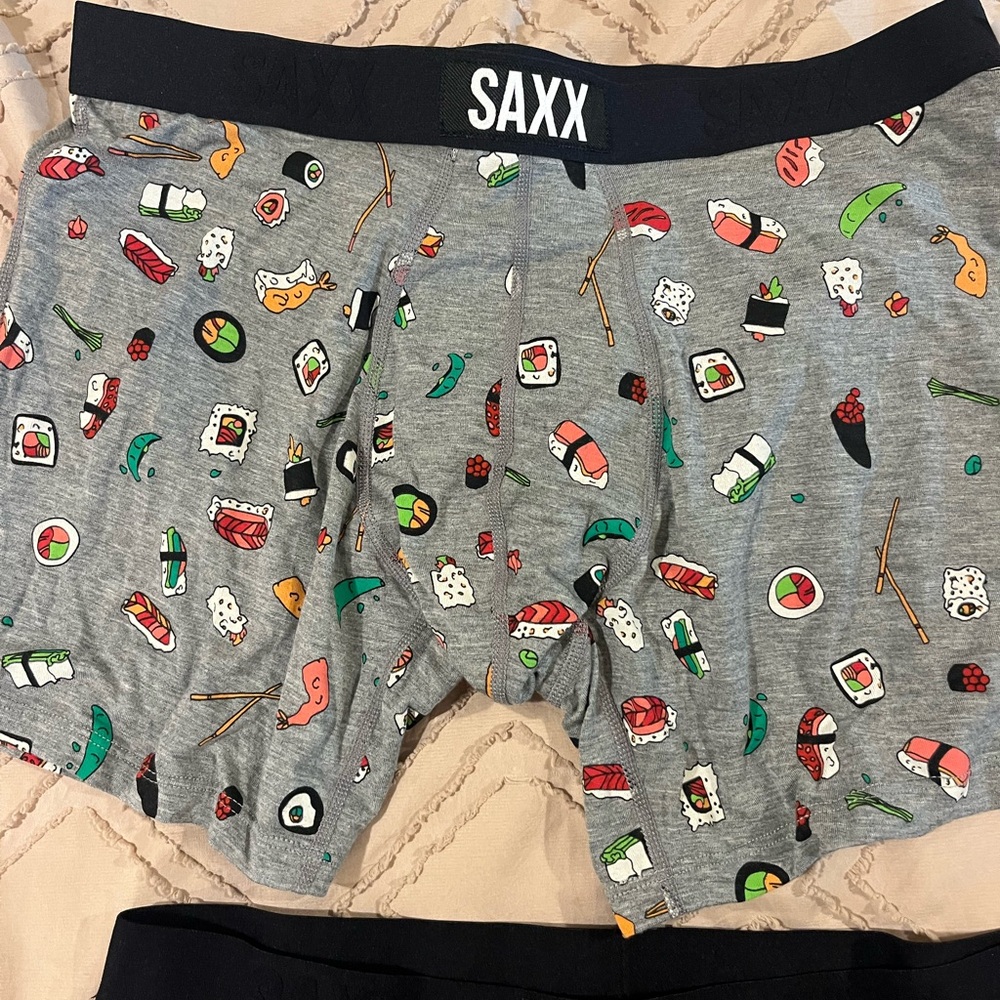 SAXX Men's Boxer Briefs - Gray and Blue - Picture 5 of 7